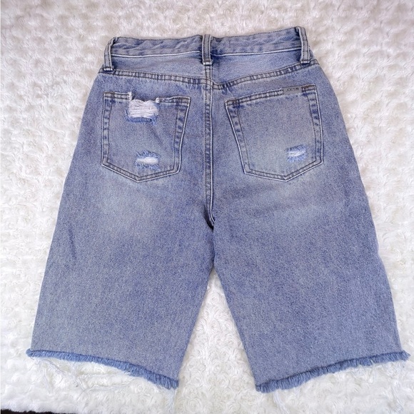 Joe’s Jeans - Distressed Bermuda Blue Jean Shorts - Size 25 - Picture 2 of 9
